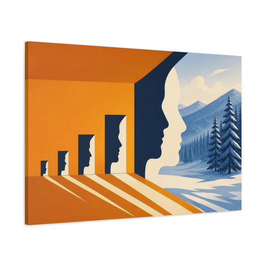 Main Mockup. Profile Illusion Portal shown as canvas print