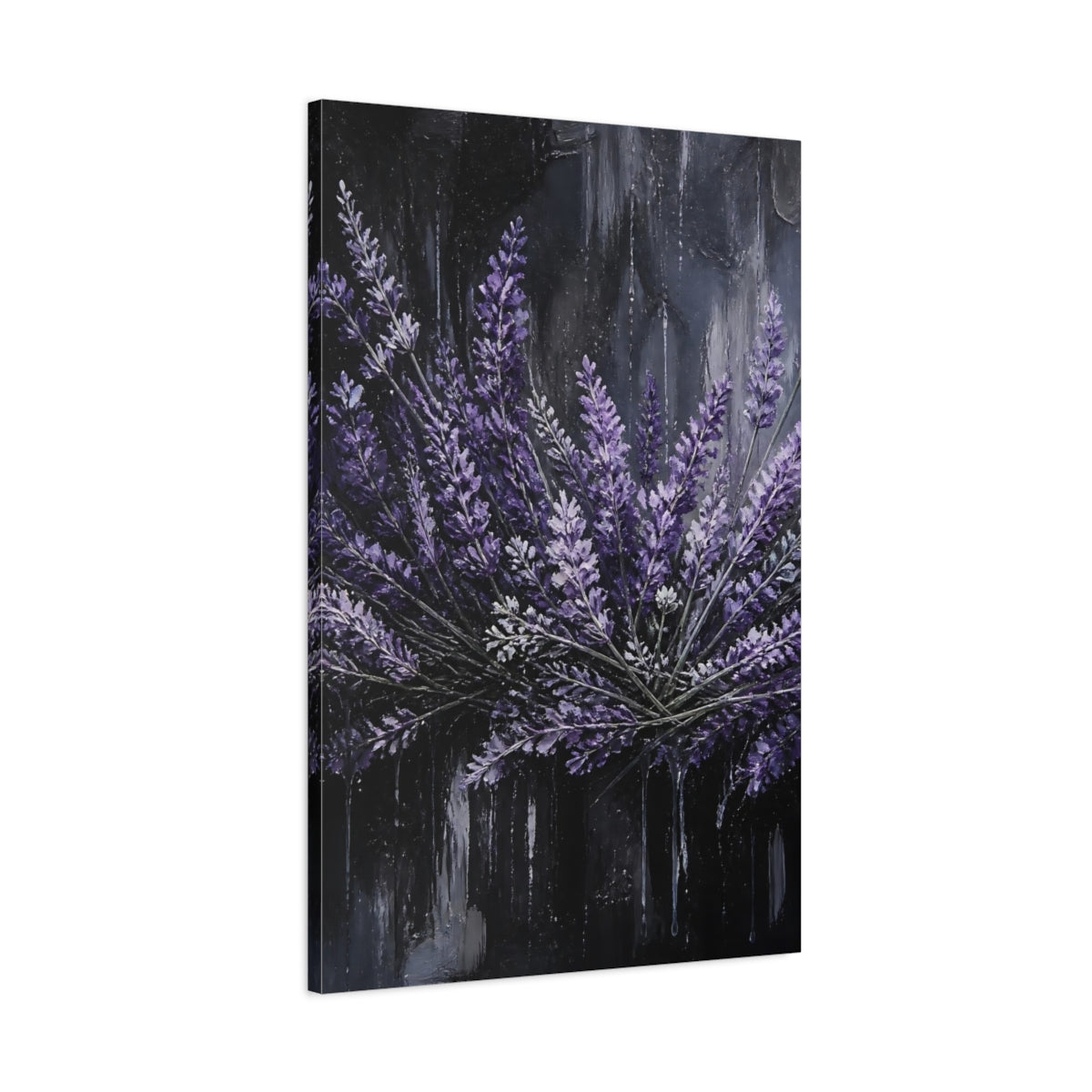 Main Mockup. Purple Lavender Bouquet shown as canvas print