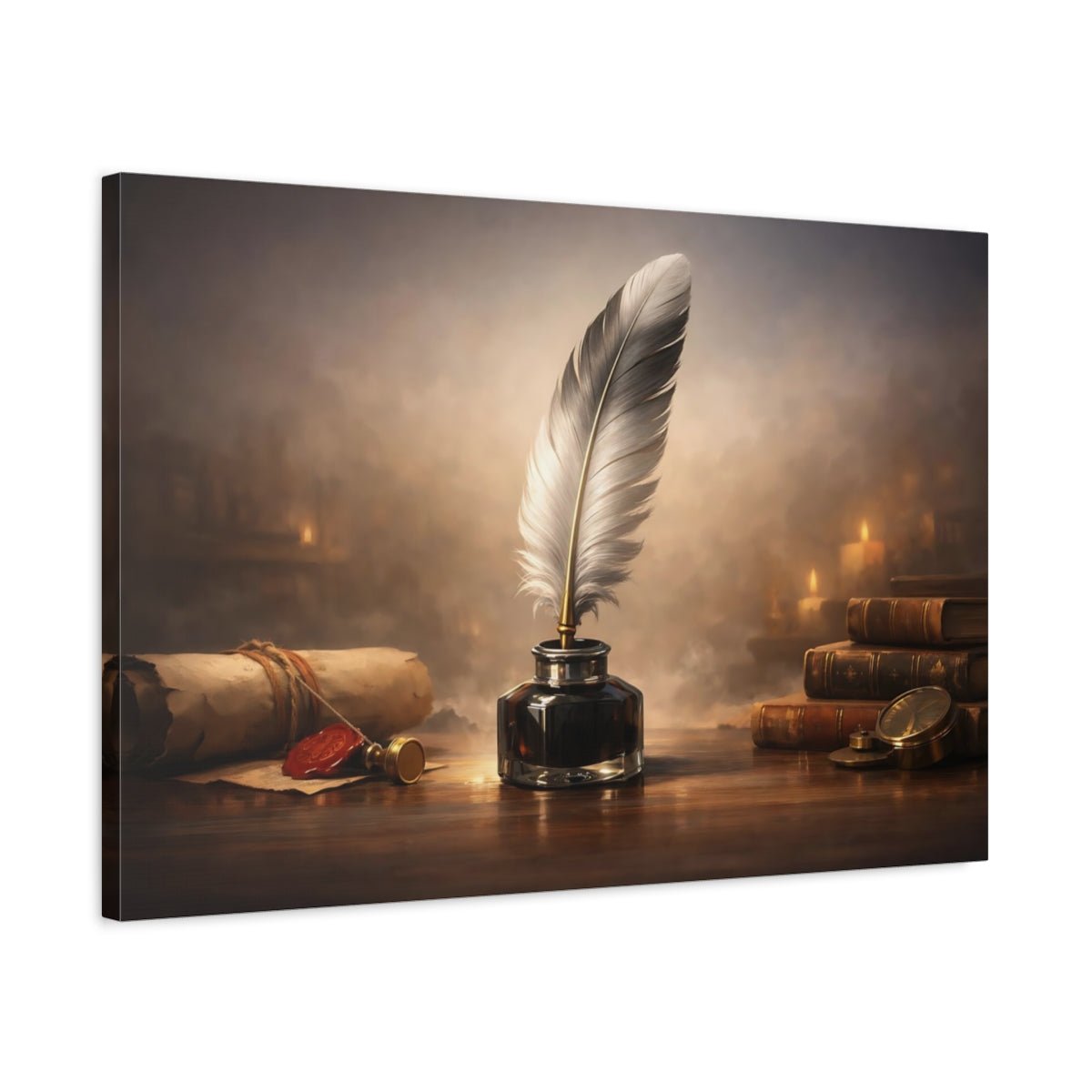 Quill Pen Vintage - Canvas Wall Art Print - YesArtYes