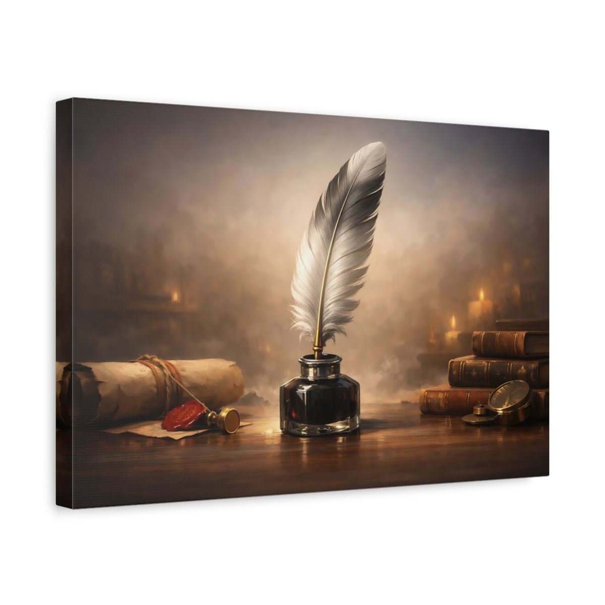 Quill Pen Vintage - Canvas Wall Art Print - YesArtYes