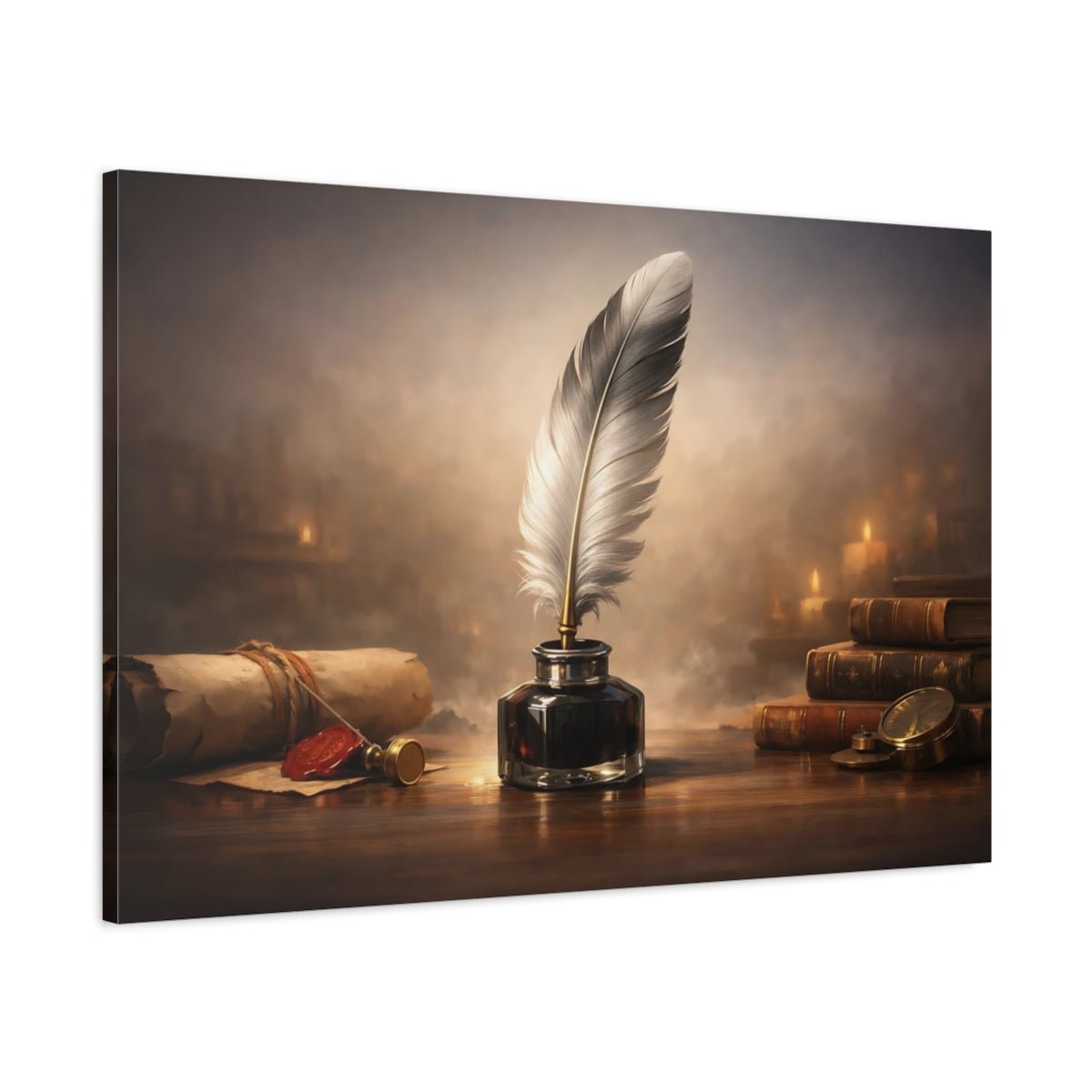 Quill Pen Vintage - Canvas Wall Art Print - YesArtYes