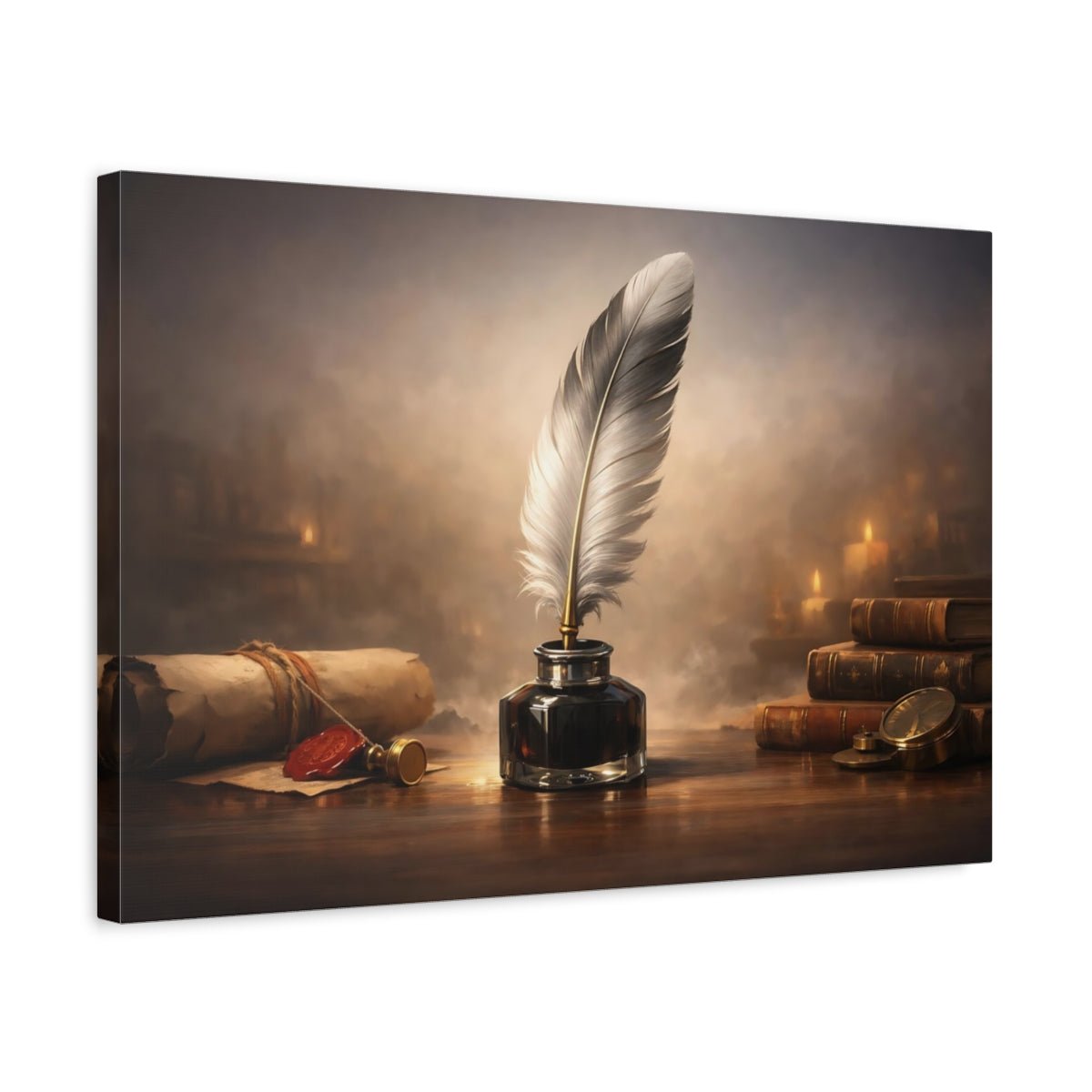 Quill Pen Vintage - Canvas Wall Art Print - YesArtYes