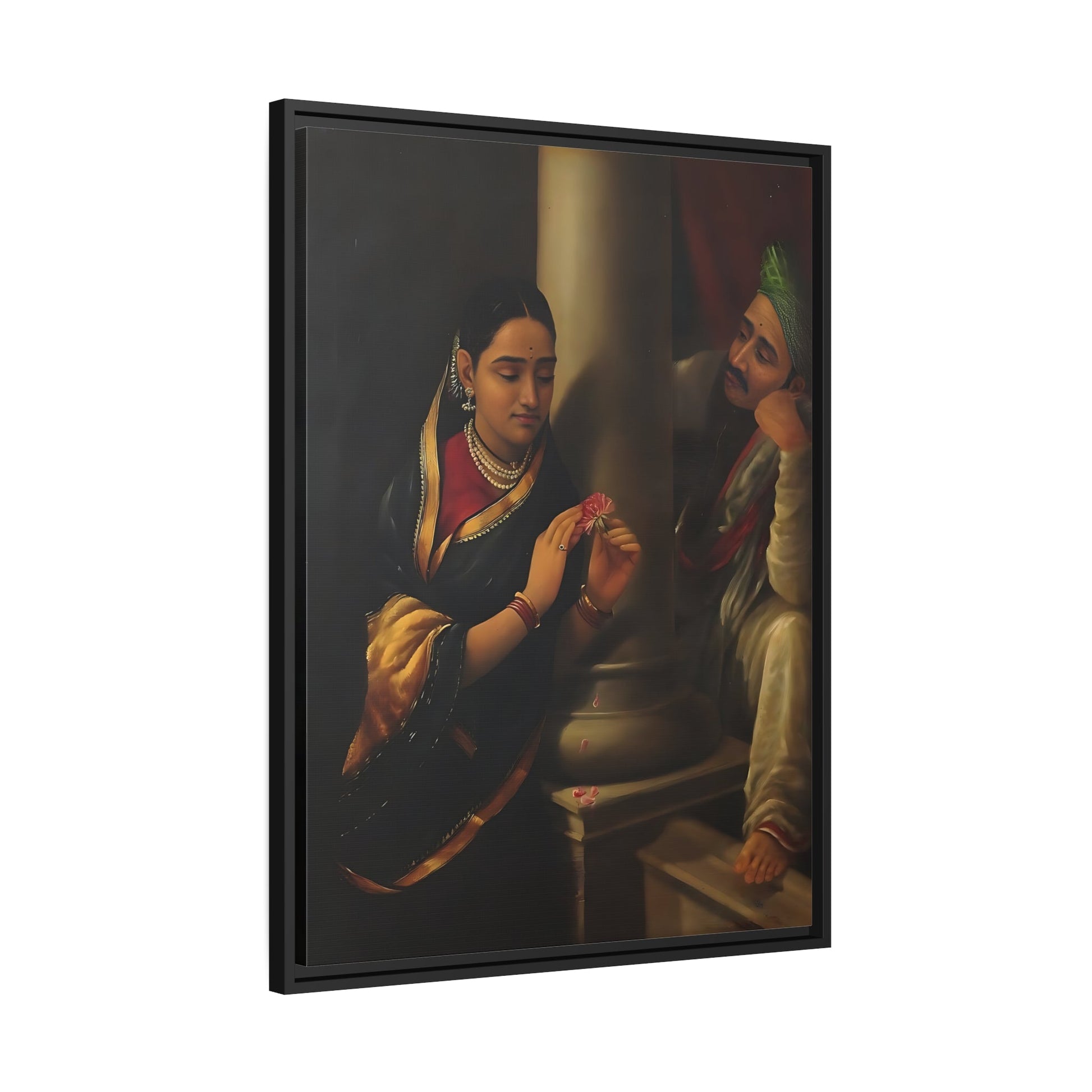 Raja Ravi Varma Stolen Interview - Framed Canvas Art Reproduction