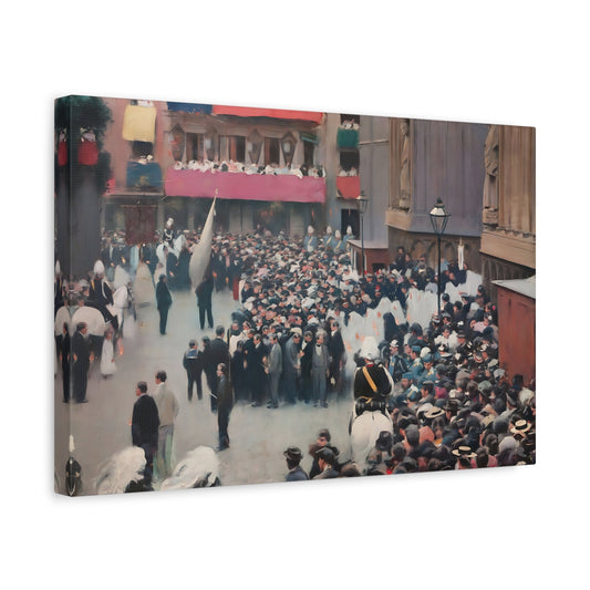 Ramon Casas Corpus Christi Procession - Canvas Wall Art Print Reproduction