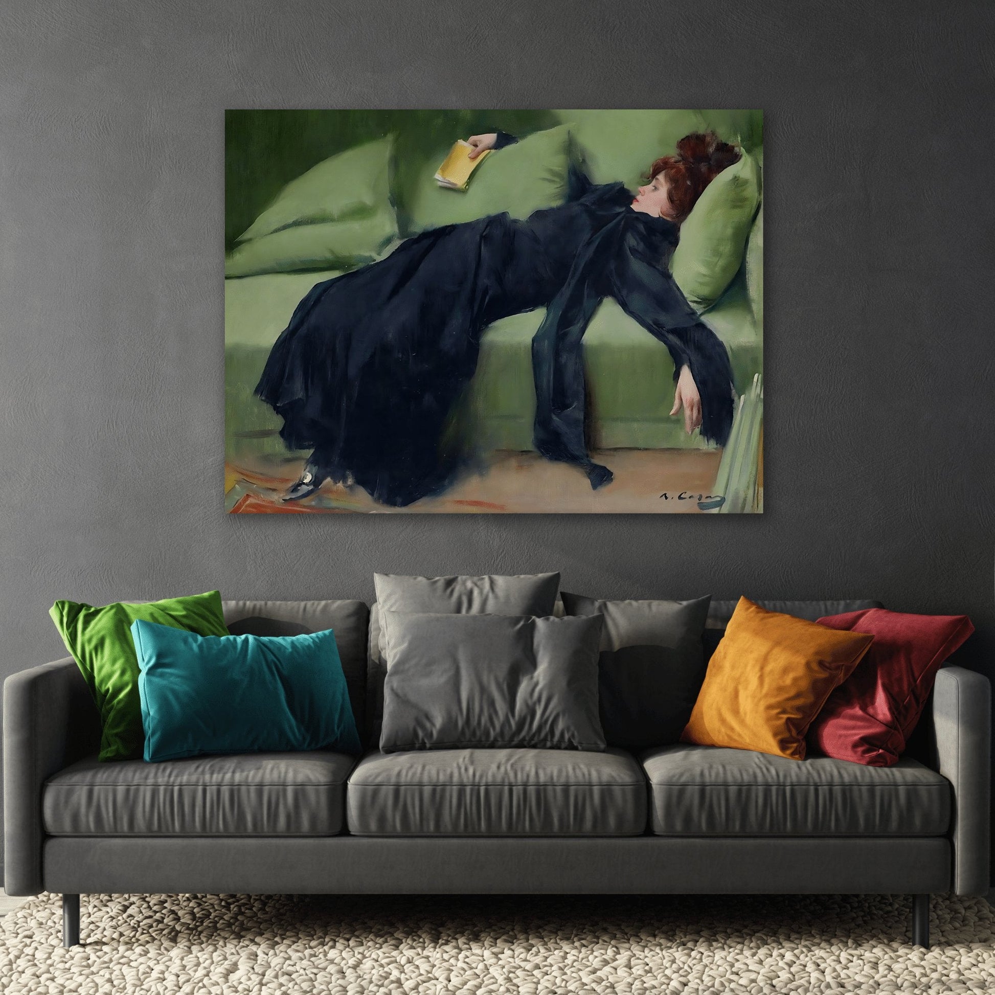 Ramon Casas Decadent Young Woman After Dance - Canvas Wall Art Print