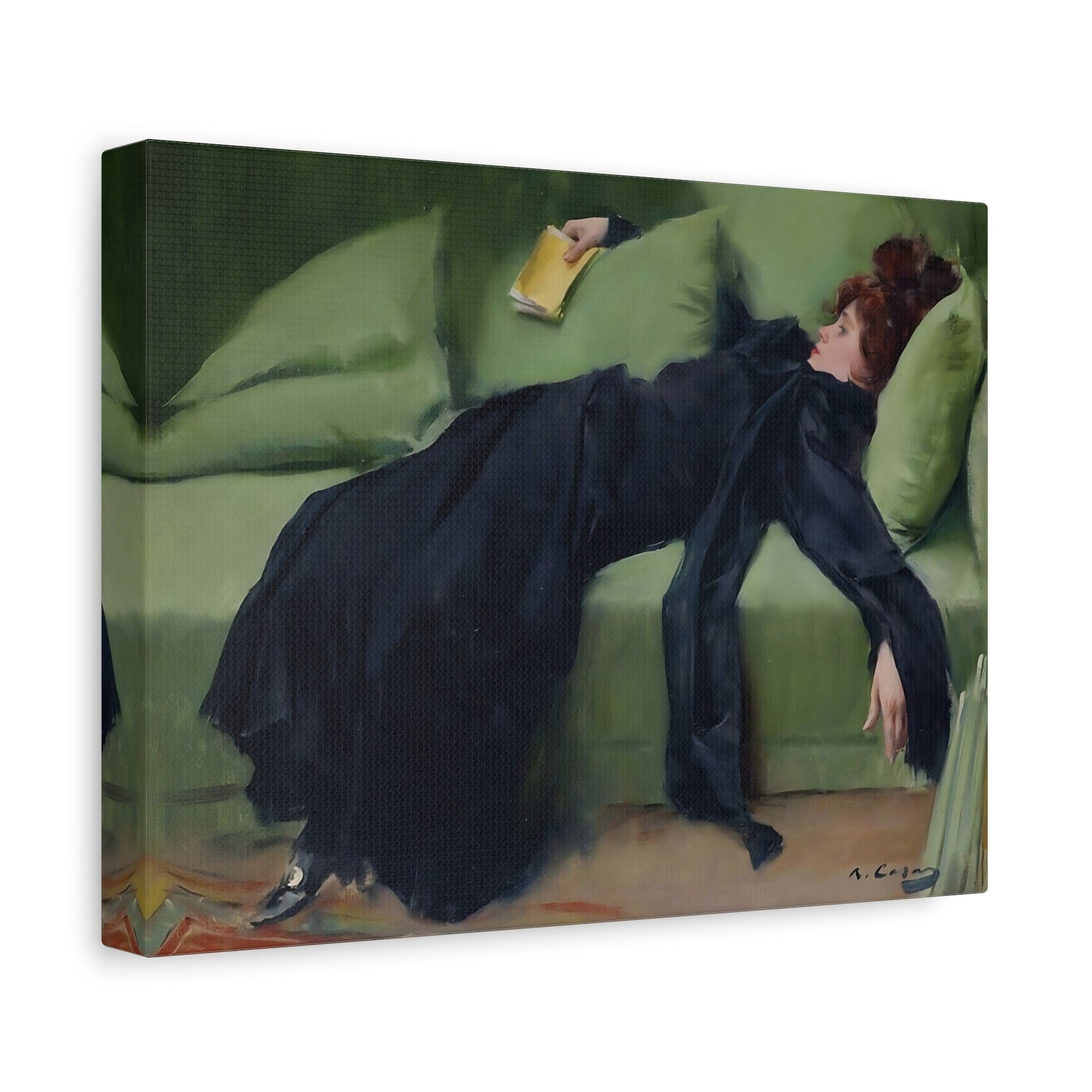 Ramon Casas Decadent Young Woman After Dance - Canvas Wall Art Print