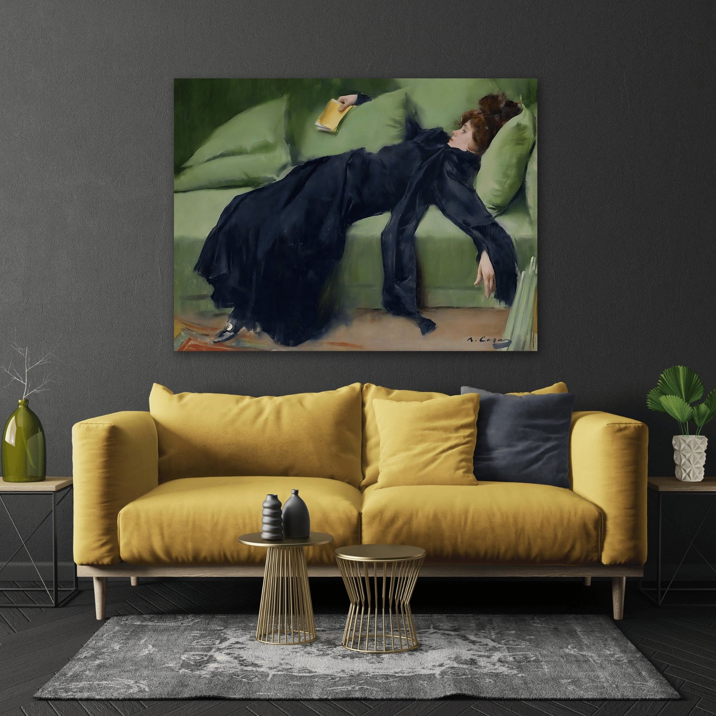 Ramon Casas Decadent Young Woman After Dance - Canvas Wall Art Print