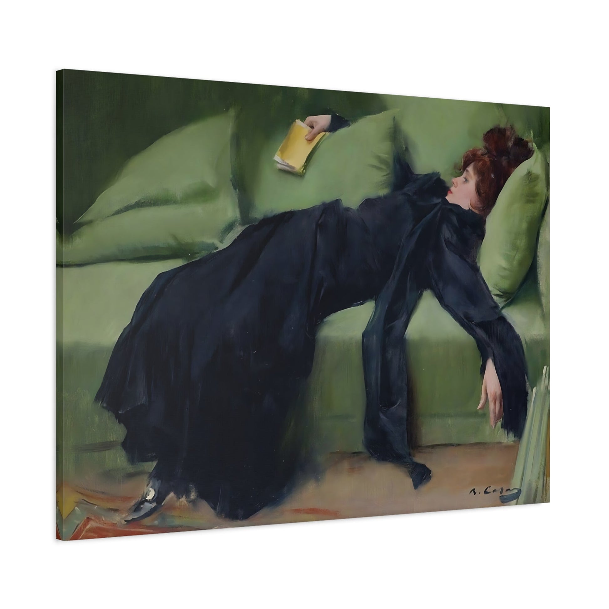 Ramon Casas Decadent Young Woman After Dance - Canvas Wall Art Print