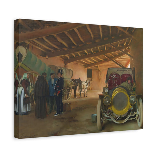 Ramon Casas La Cochera The Coach House - Canvas Wall Art Print