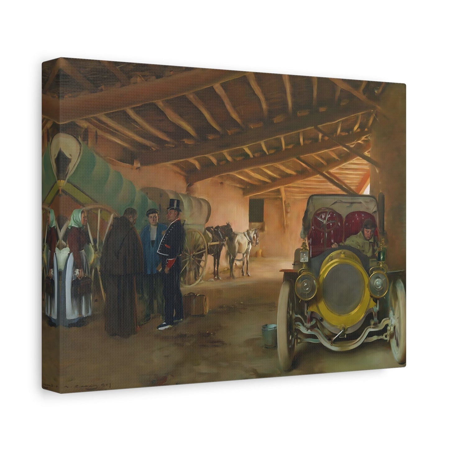 Ramon Casas La Cochera The Coach House - Canvas Wall Art Print