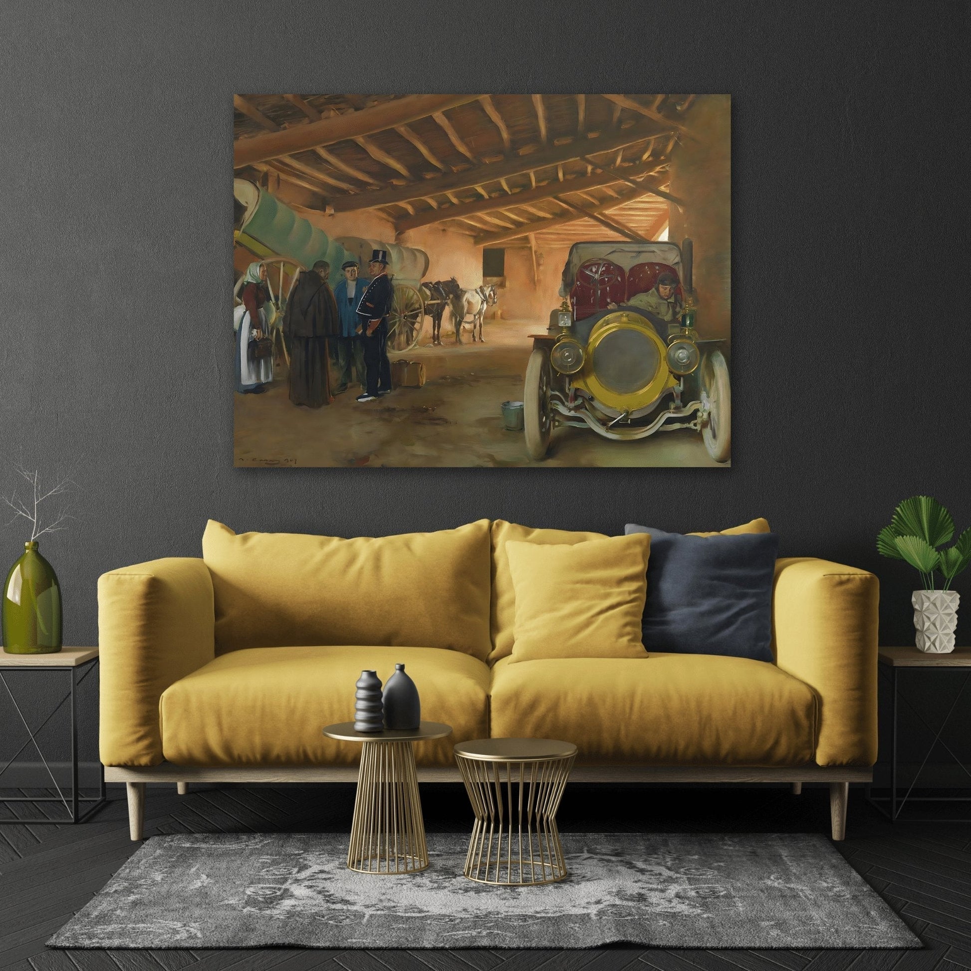 Ramon Casas La Cochera The Coach House - Canvas Wall Art Print