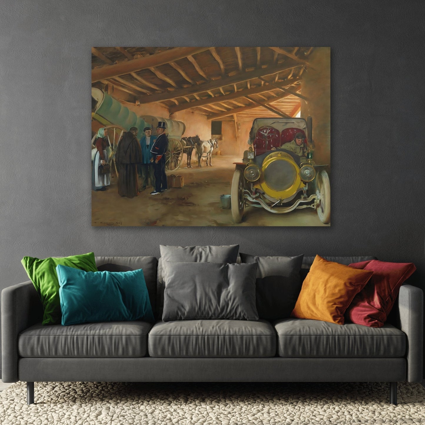 Ramon Casas La Cochera The Coach House - Canvas Wall Art Print