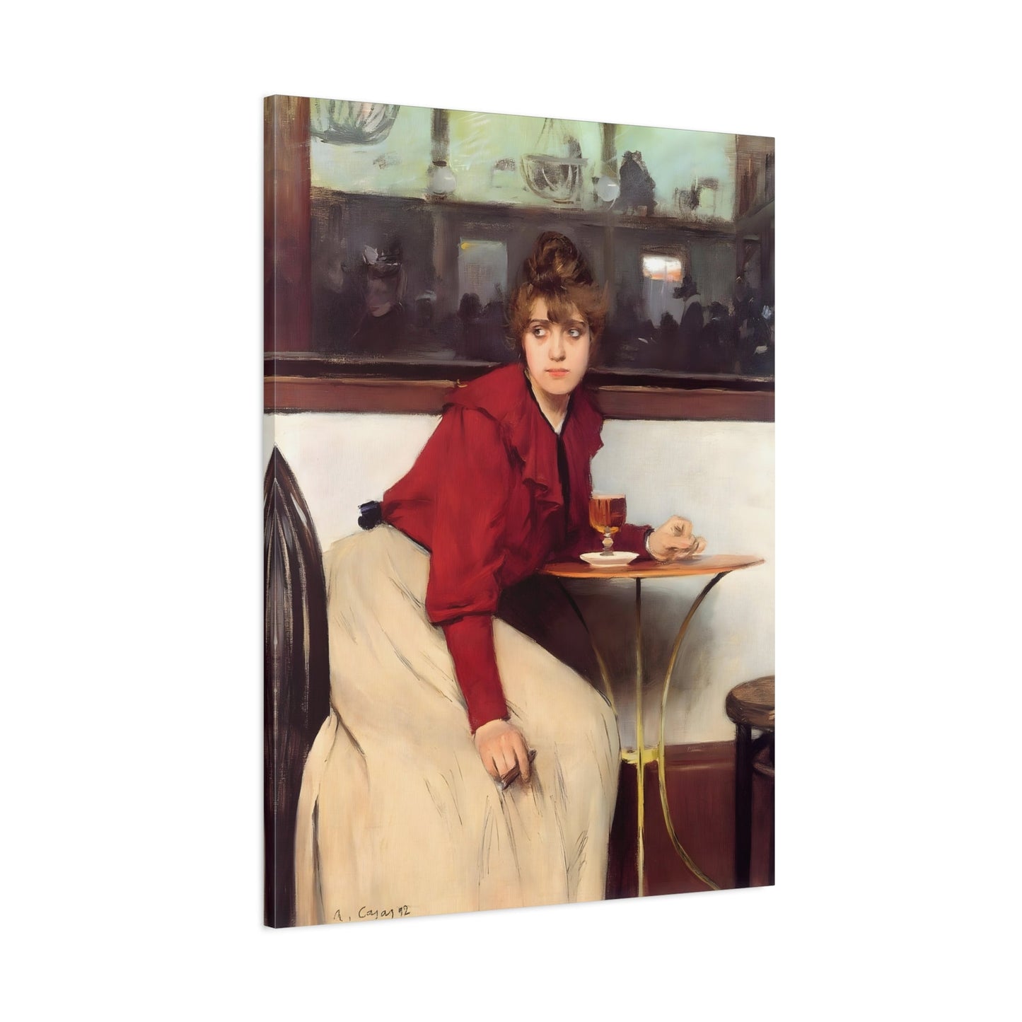 Ramon Casas La Madeleine Canvas Wall Art Print Reproduction - YesArtYes