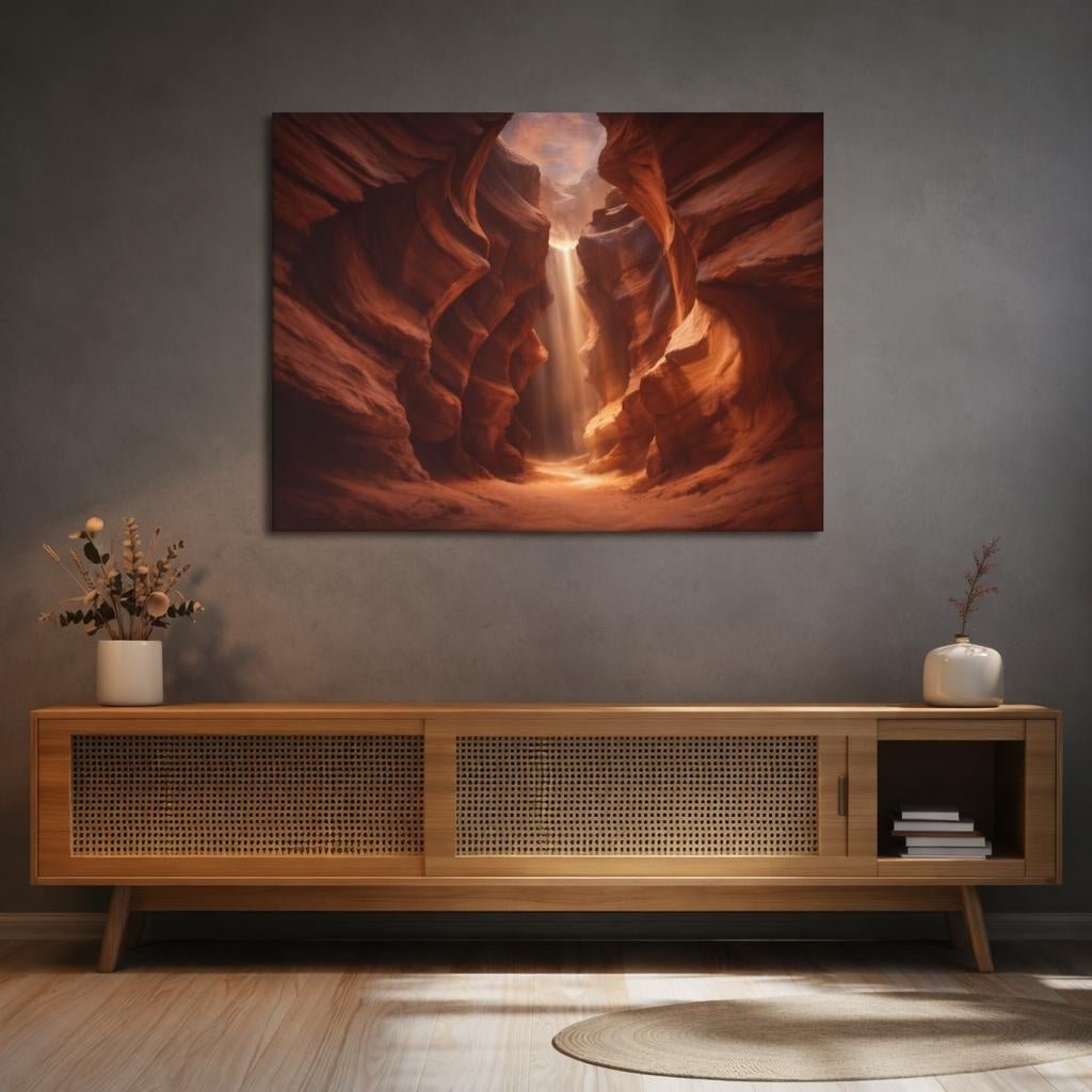 Red Canyon Slot Nature - Canvas Wall Art Print - YesArtYes