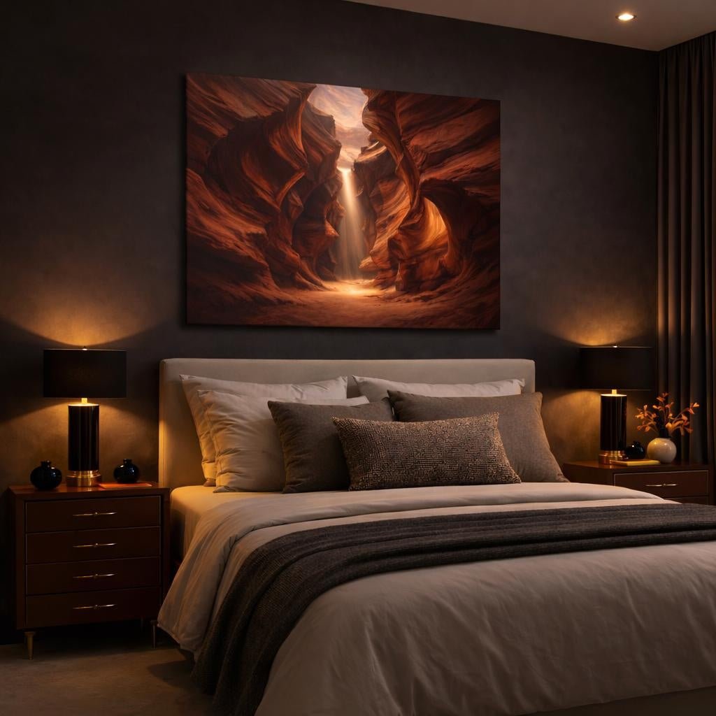 Red Canyon Slot Nature - Canvas Wall Art Print - YesArtYes
