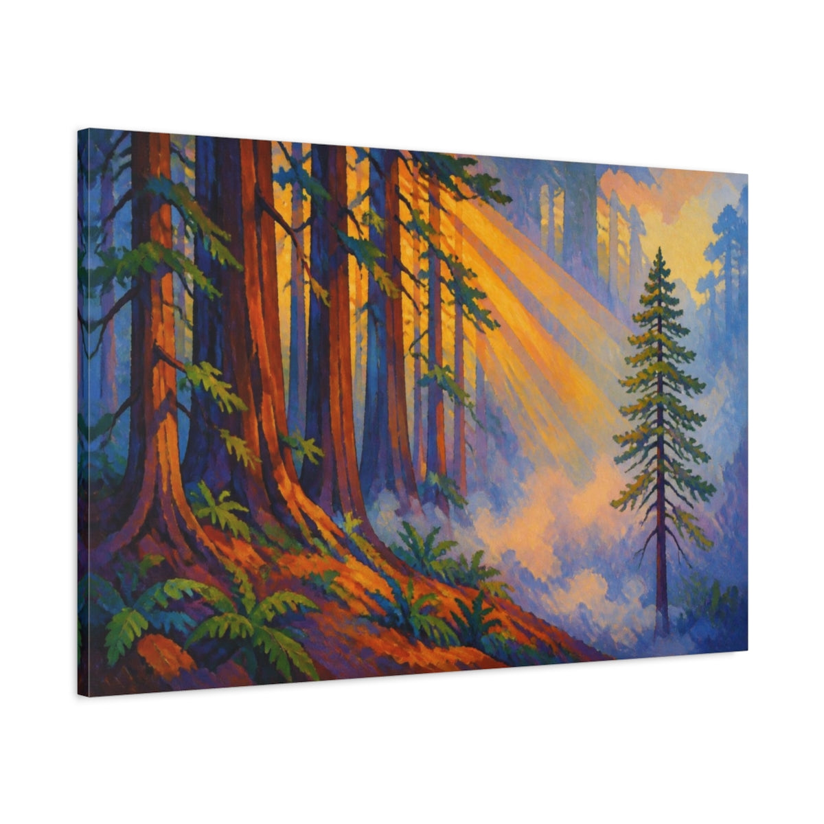 Main Mockup. Redwoods Nature Glow shown as canvas print