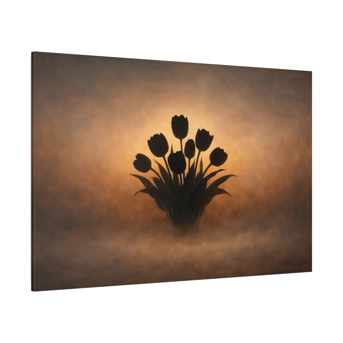Refined Texture Flower Tulip shown as stretched canvas wall art