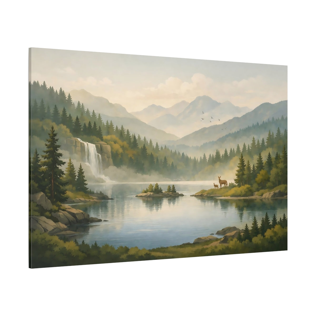 Refined Texture Forest Serene shown as stretched canvas wall art