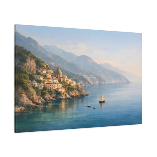 Refined Texture Italian Coast shown as stretched canvas wall art