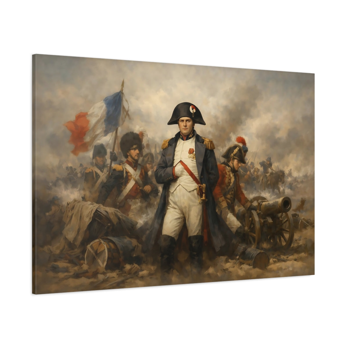Refined Texture Napoleon Iii shown as stretched canvas wall art