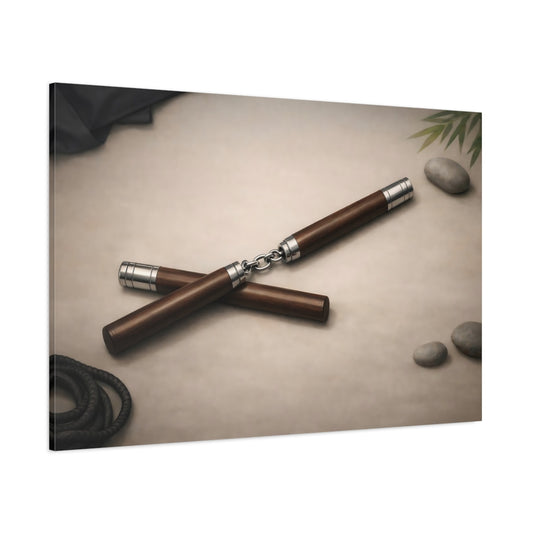 Refined Texture Nunchaku shown as stretched canvas wall art