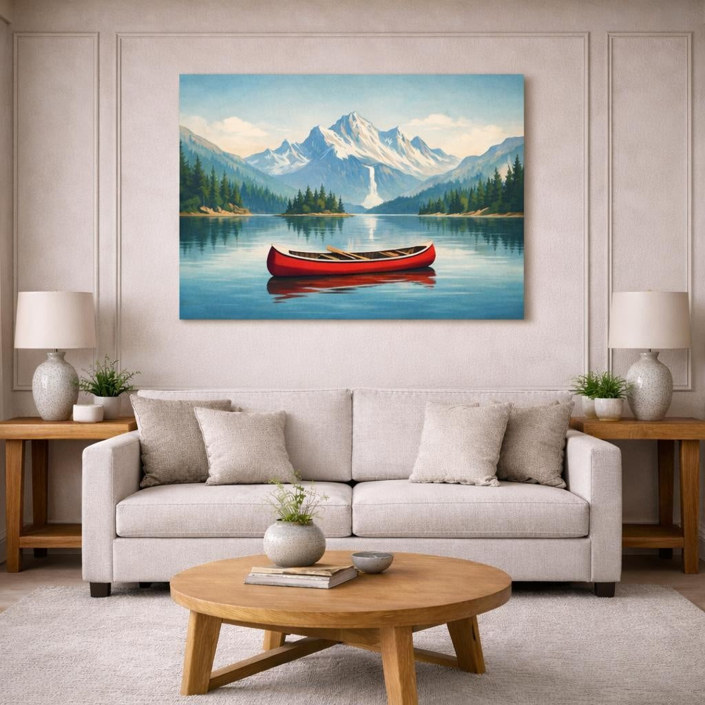 Refined Texture Travel Posters shown as canvas wall art in a modern living room