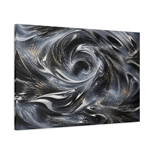 Main Mockup. Reflective Chrome Vortex shown as canvas print