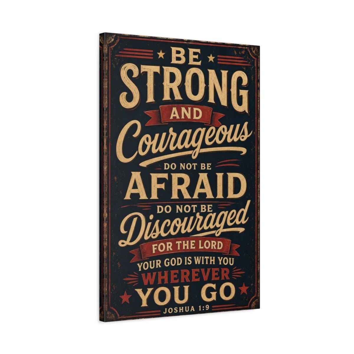 Religious Bible Verse Vintage Quote Canvas Print – Living Room, Large Wall - YesArtYes