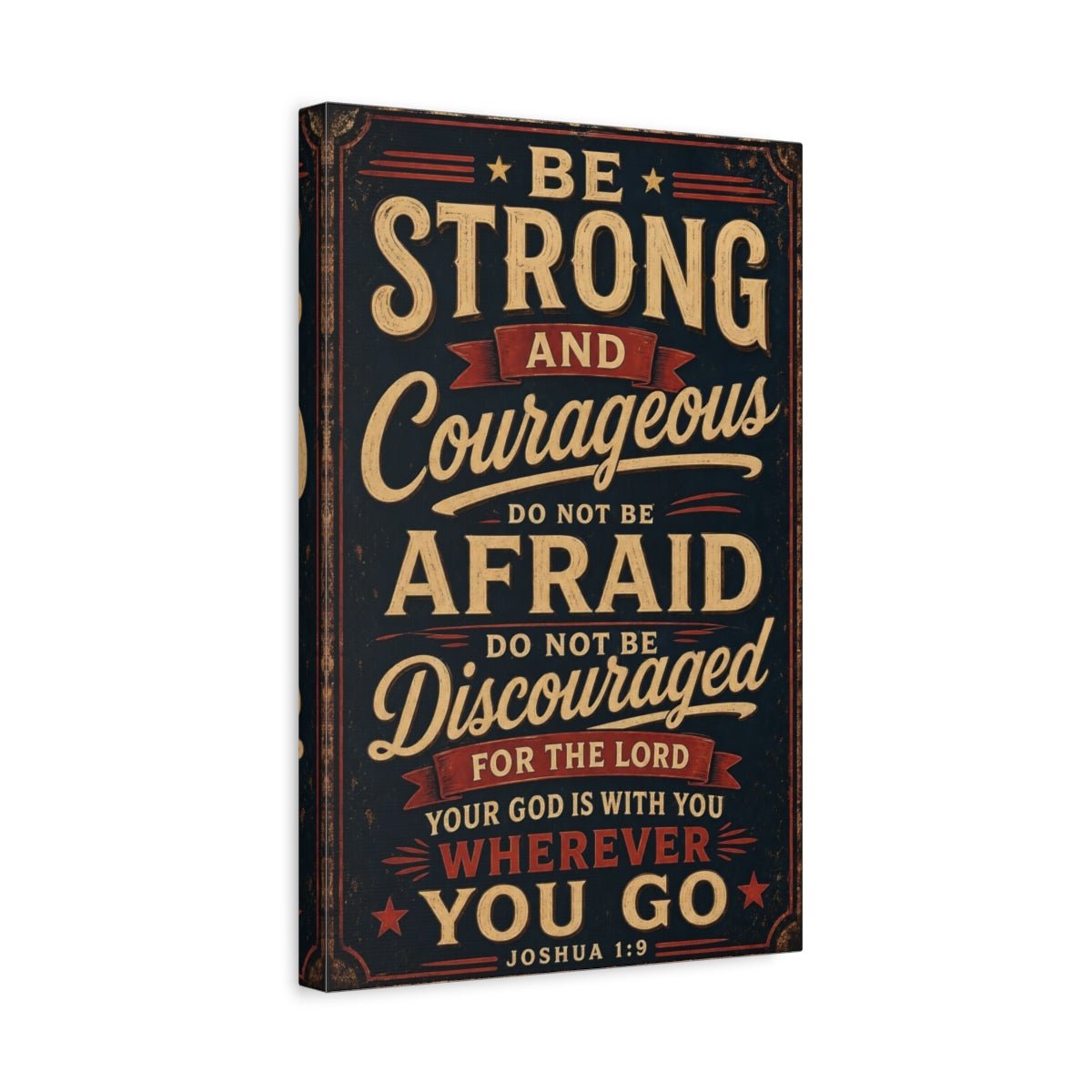 Religious Bible Verse Vintage Quote Canvas Print – Living Room, Large Wall - YesArtYes