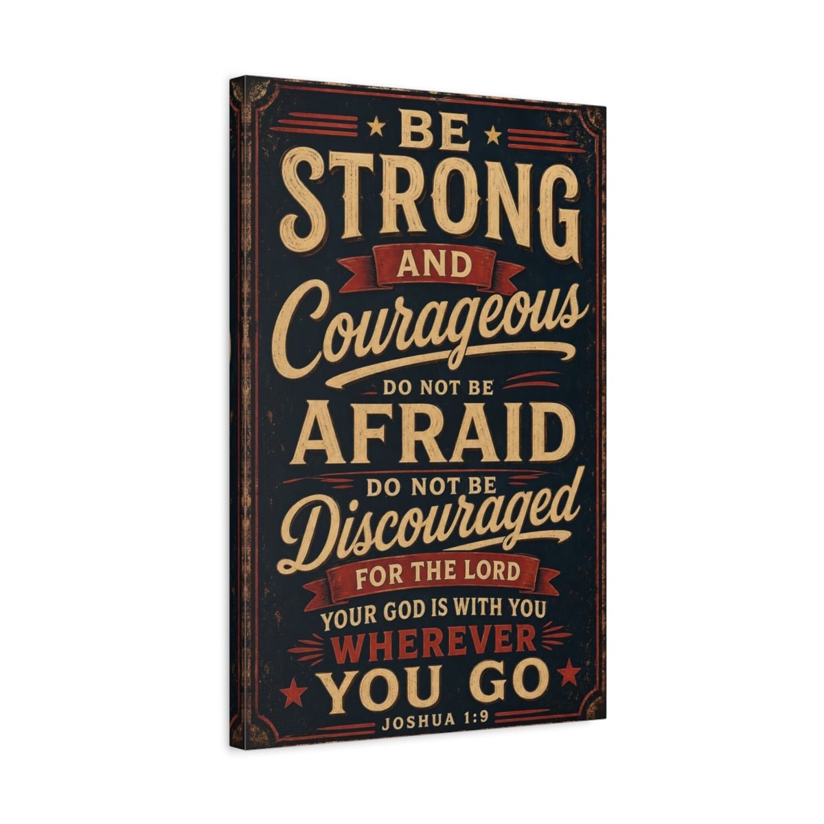 Religious Bible Verse Vintage Quote Canvas Print – Living Room, Large Wall - YesArtYes