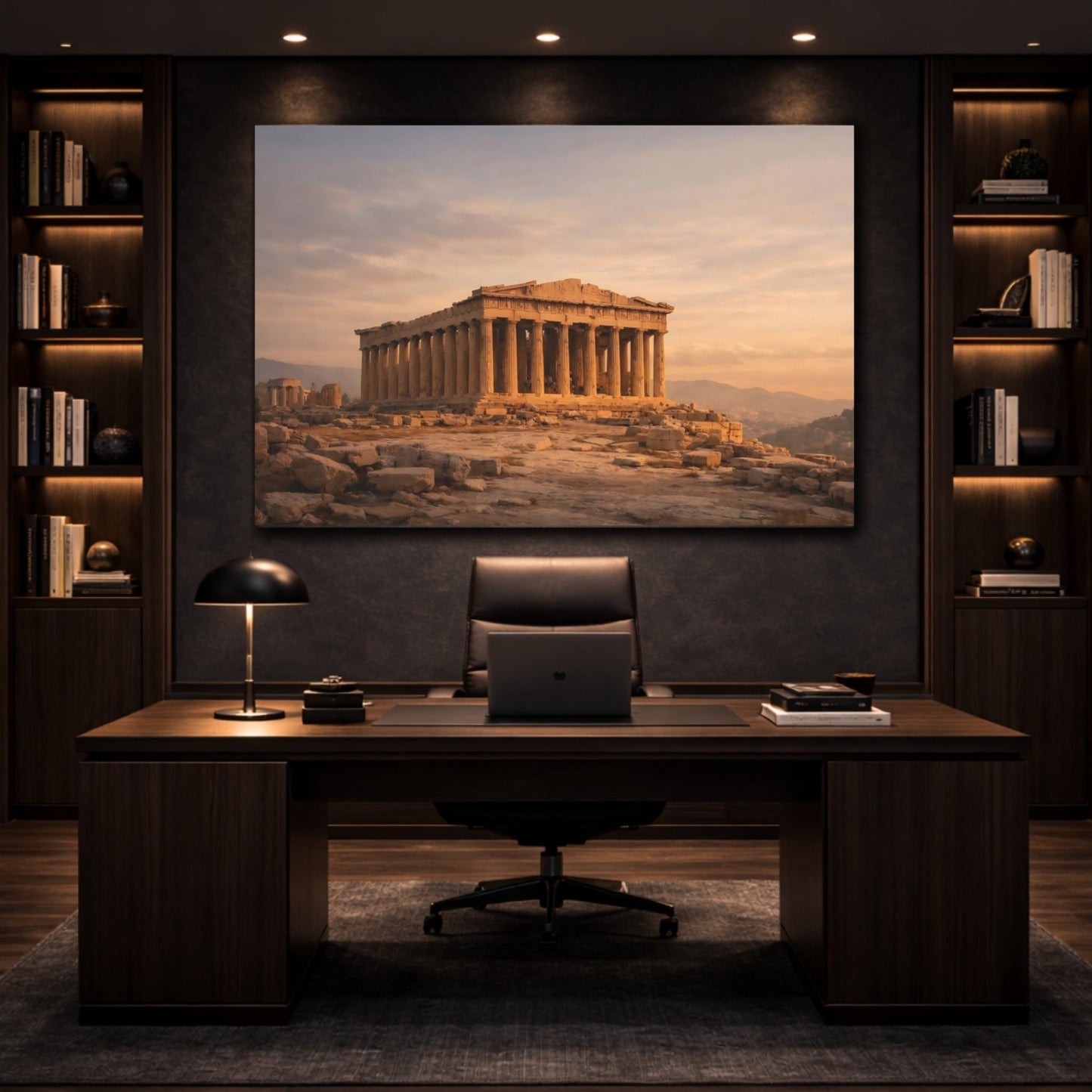 Religious Parthenon Sunset - Canvas Wall Art Print - YesArtYes