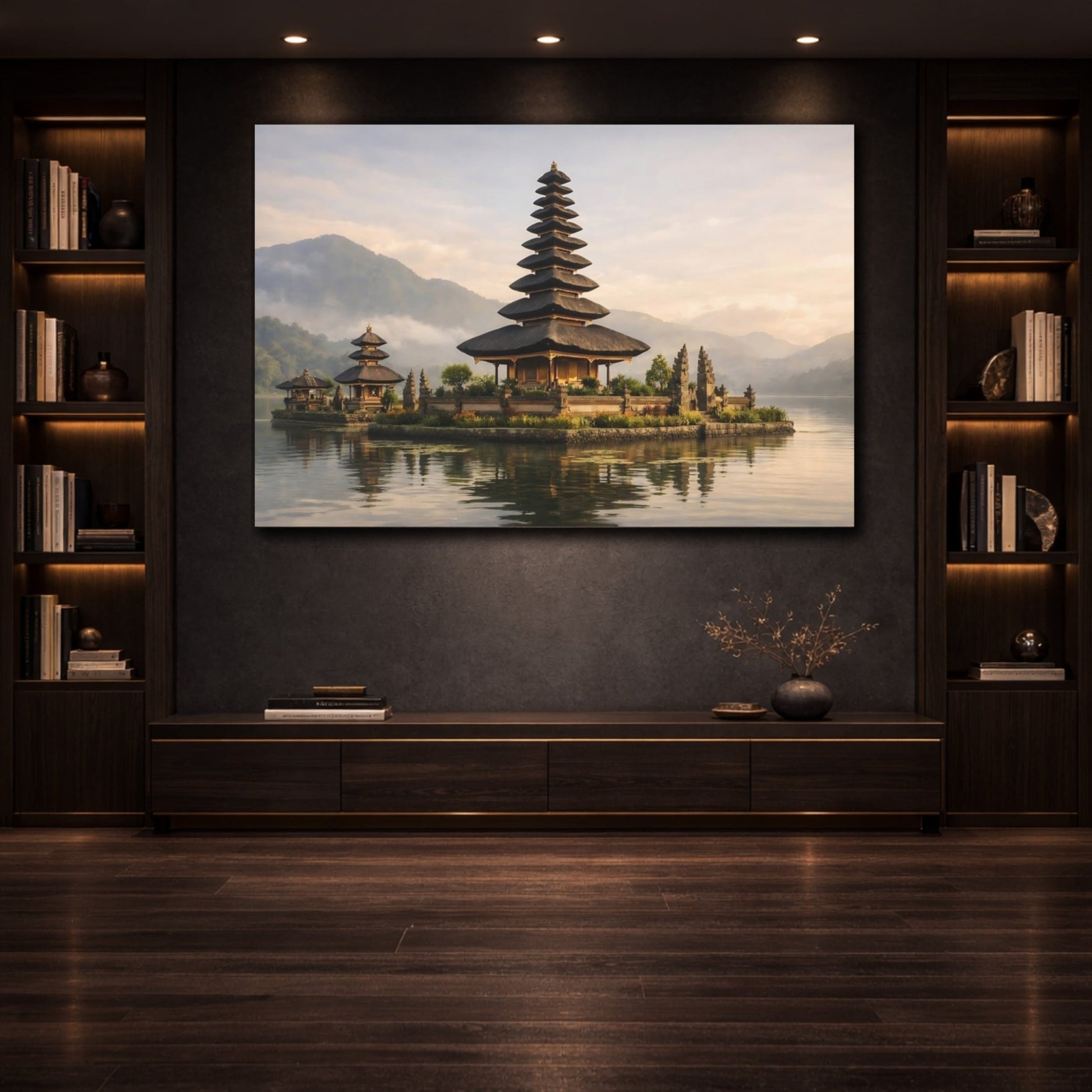 Religious Temple Balinese - Canvas Wall Art Print - YesArtYes