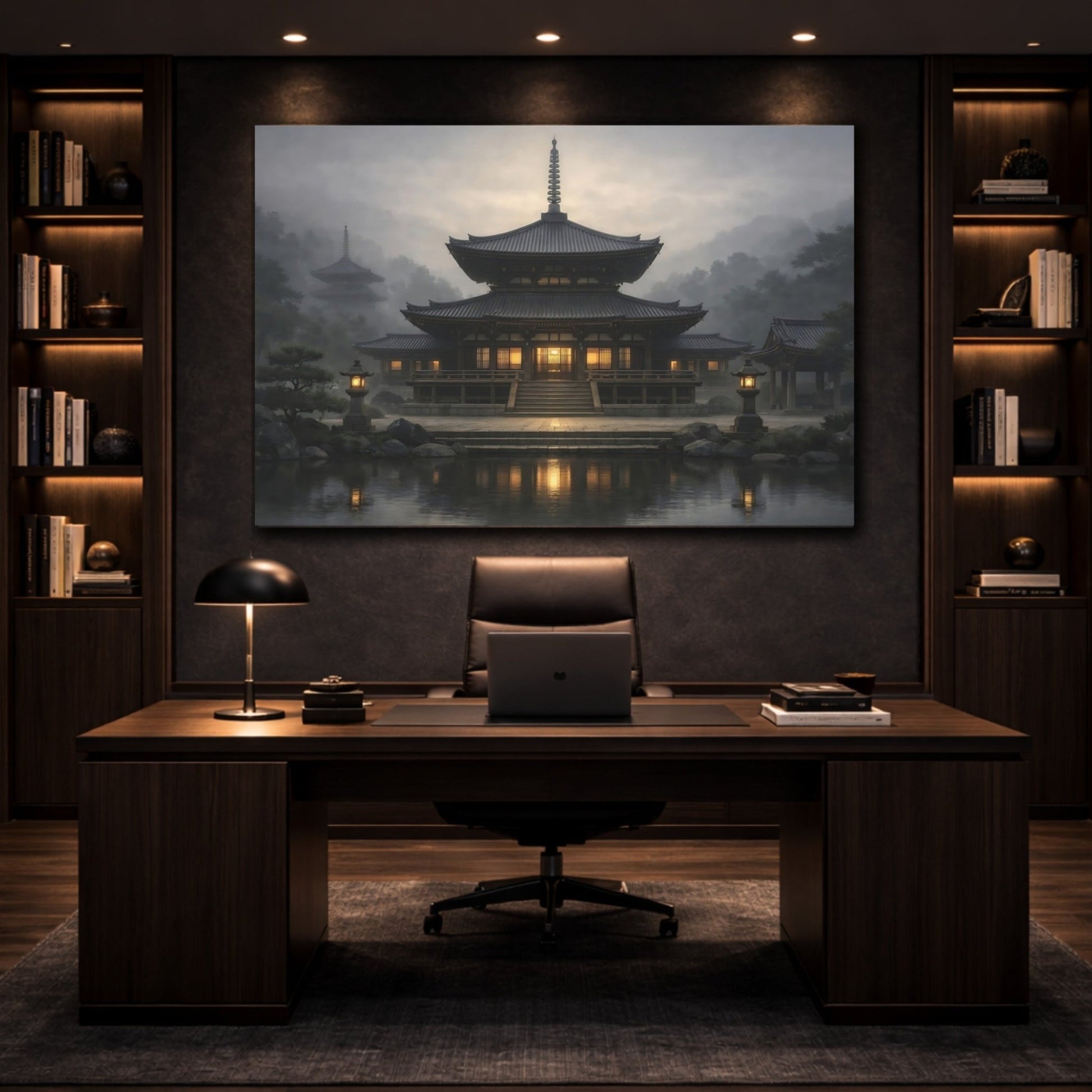 Religious Temple Misty - Canvas Wall Art Print - YesArtYes