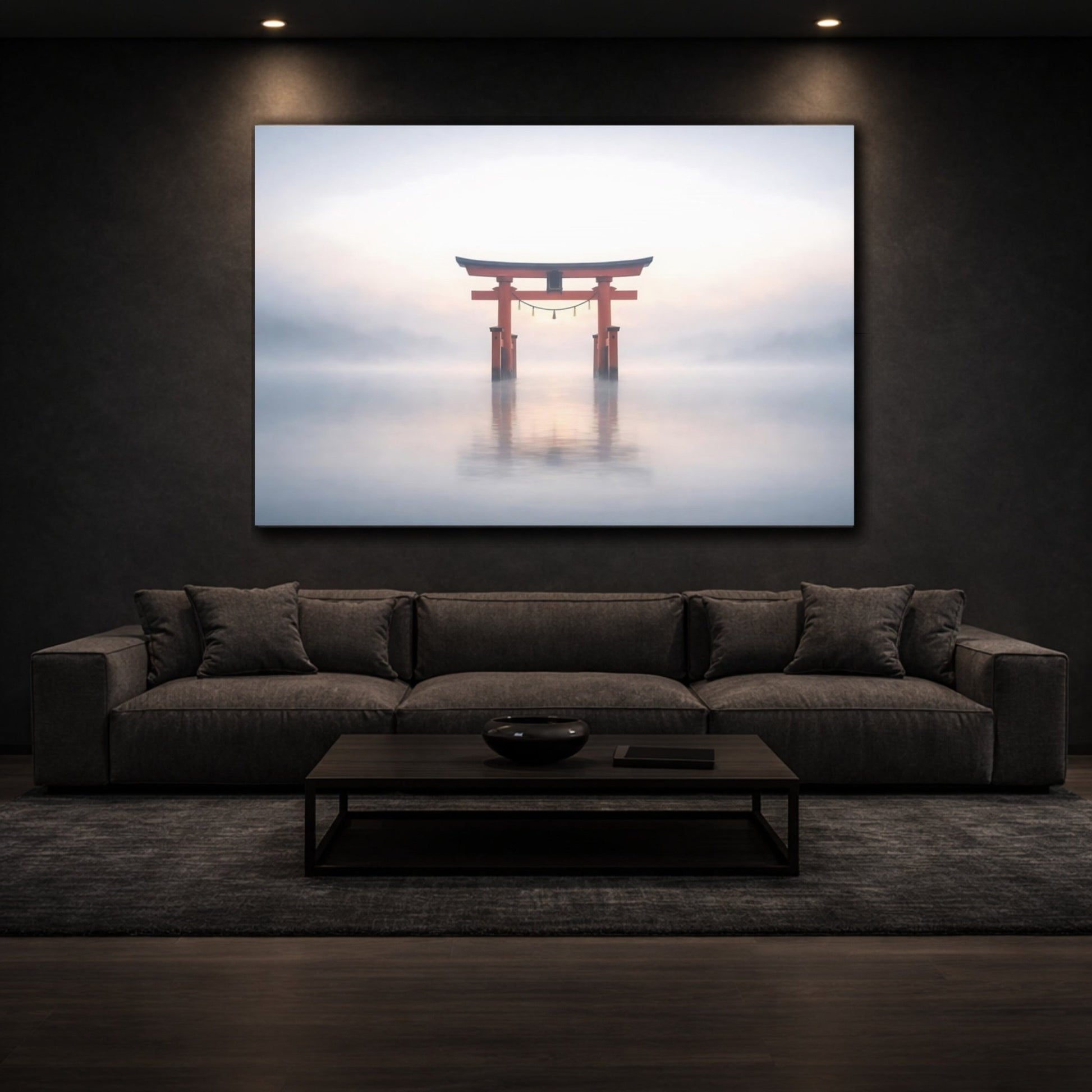 Religious Torii Gate Orange - Canvas Wall Art Print - YesArtYes