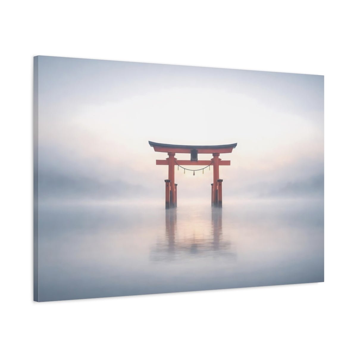 Religious Torii Gate Orange - Canvas Wall Art Print - YesArtYes