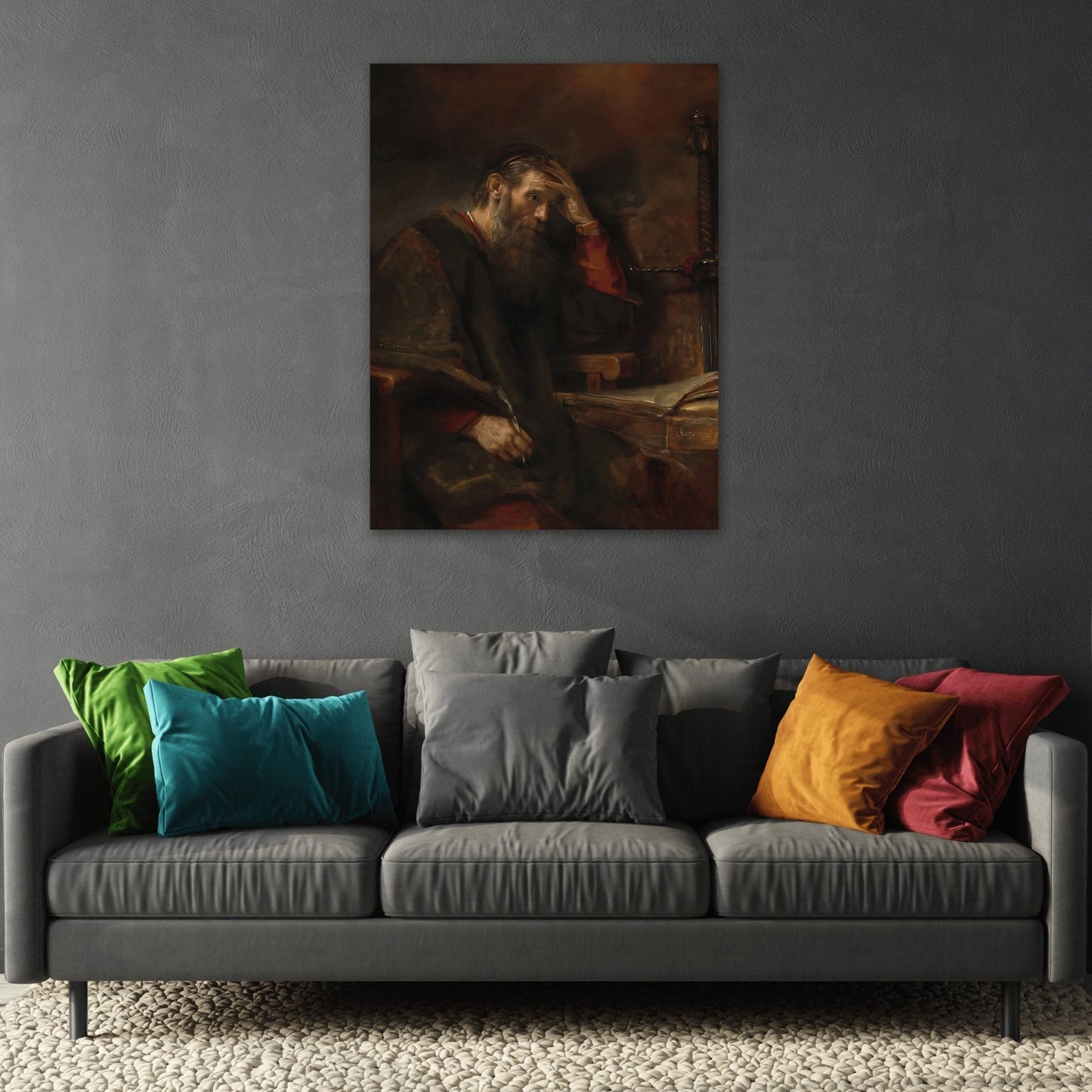 Rembrandt Apostle Paul - Canvas Wall Art Print Reproduction