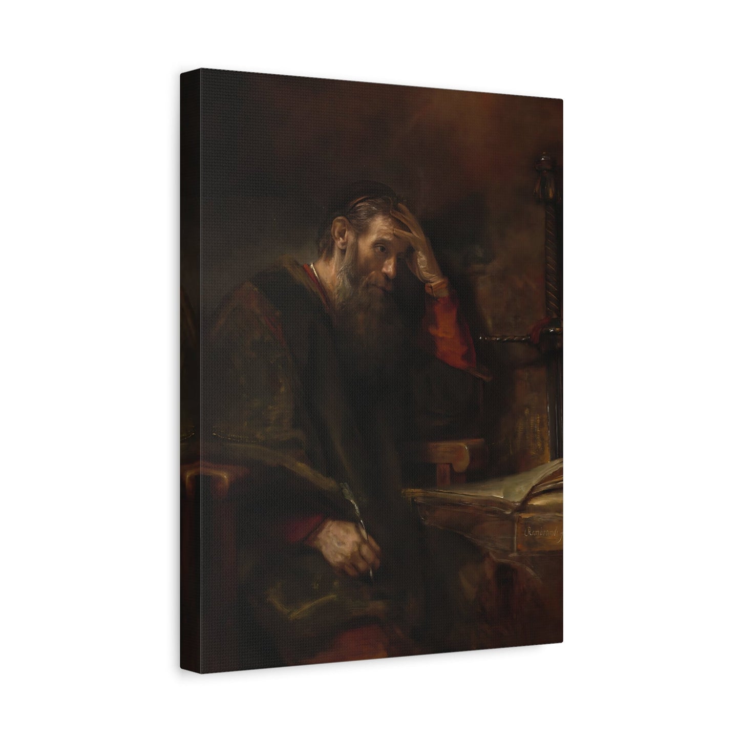 Rembrandt Apostle Paul - Canvas Wall Art Print Reproduction