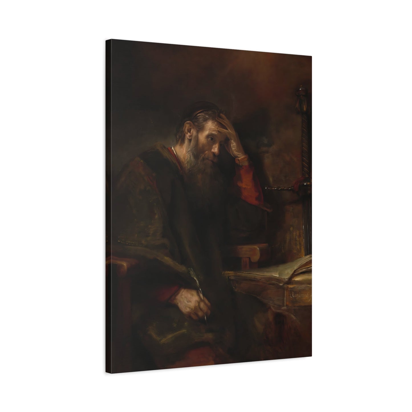 Rembrandt Apostle Paul - Canvas Wall Art Print Reproduction