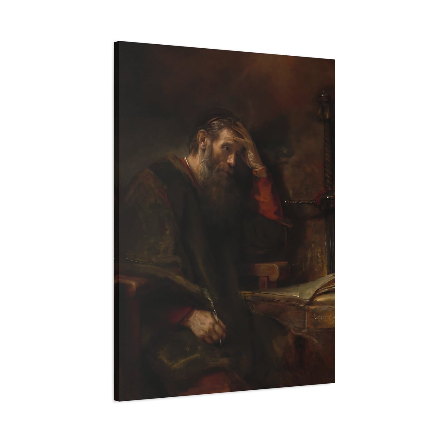 Rembrandt Apostle Paul - Canvas Wall Art Print Reproduction