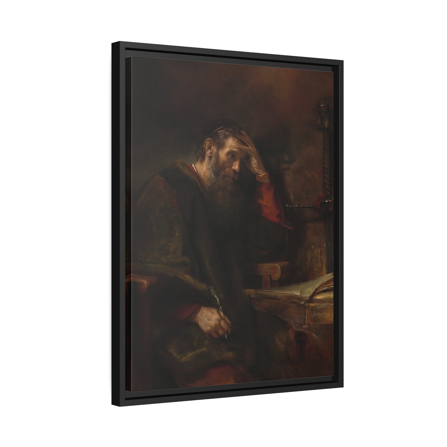 Rembrandt Apostle Paul - Framed Canvas Art Reproduction