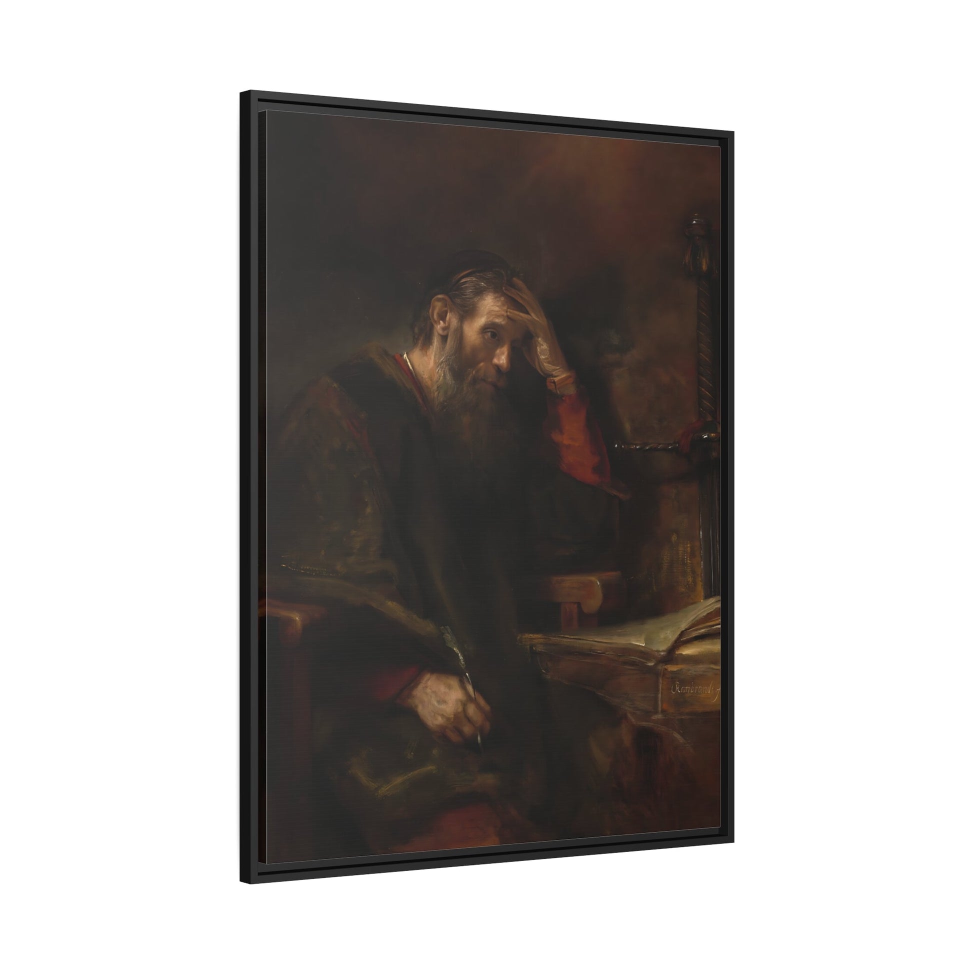 Rembrandt Apostle Paul - Framed Canvas Art Reproduction