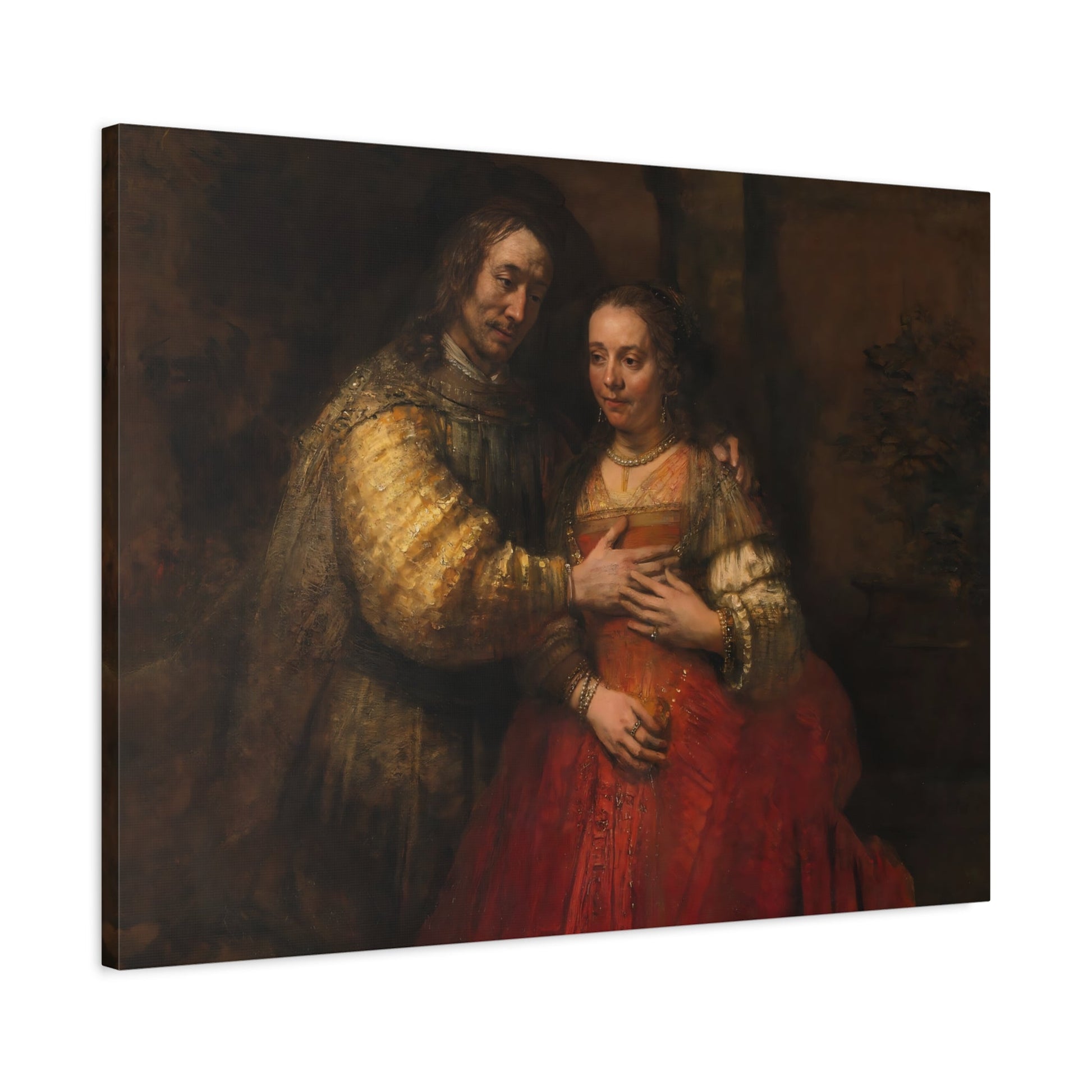 Rembrandt Jewish Bride - Canvas Wall Art Print Reproduction