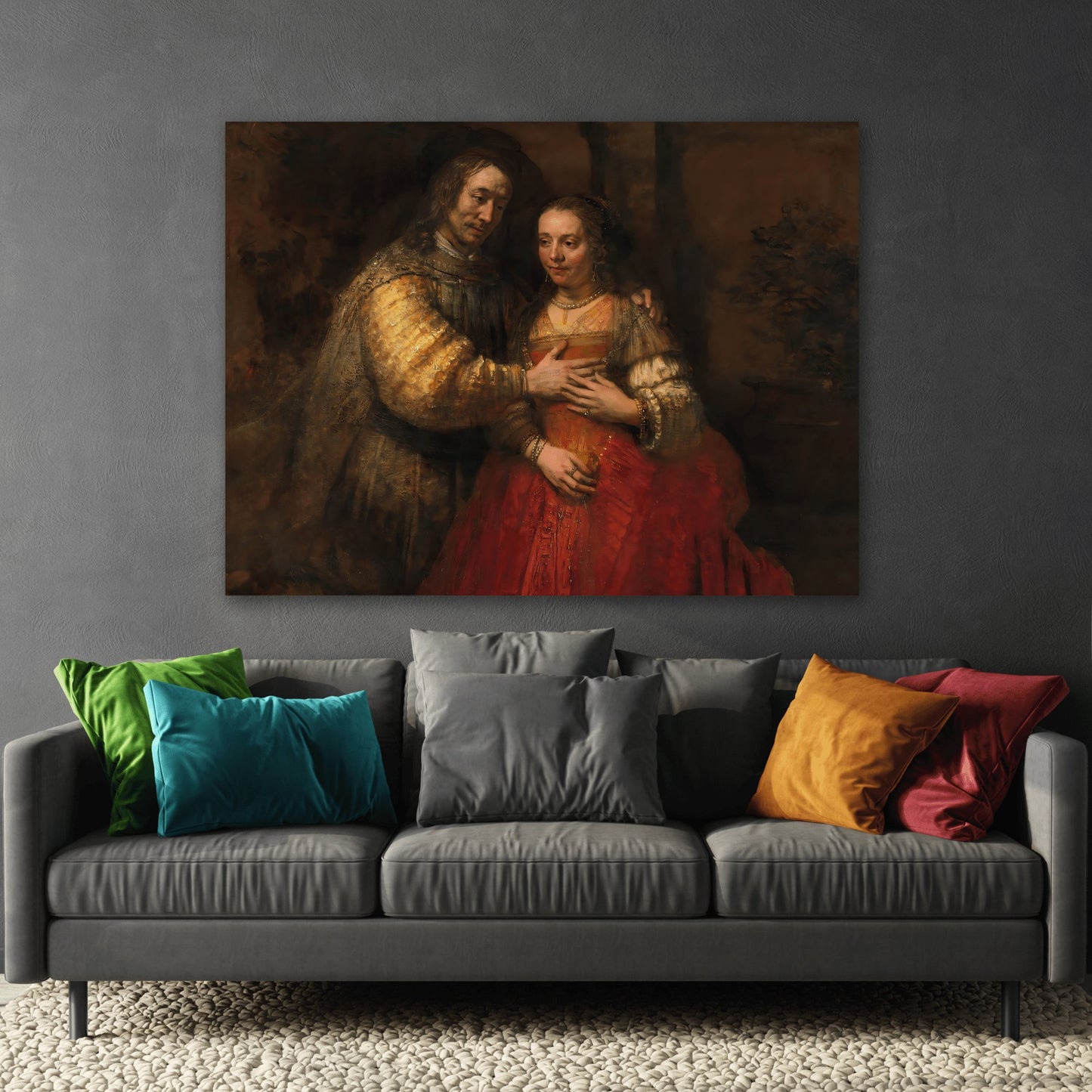 Rembrandt Jewish Bride - Canvas Wall Art Print Reproduction