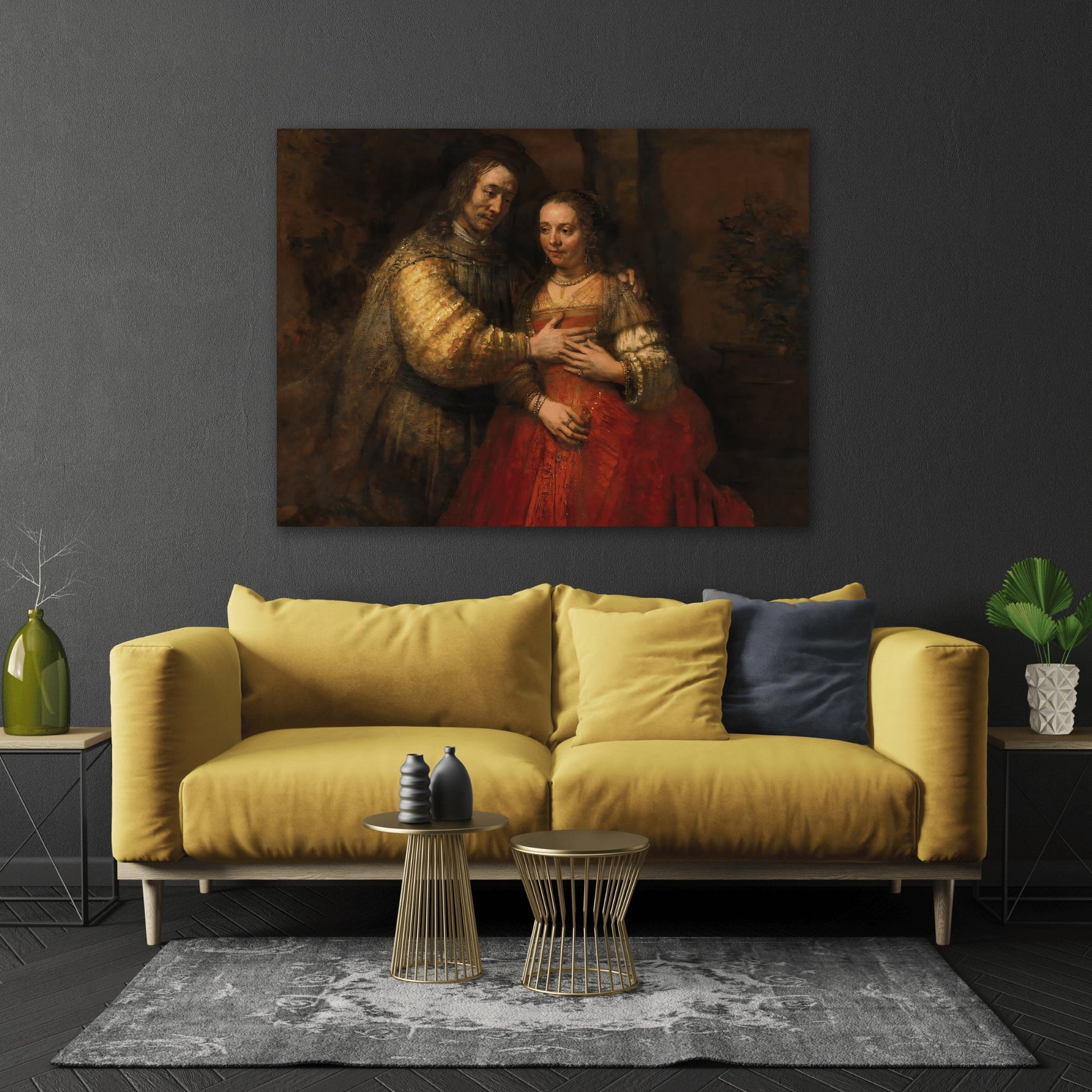 Rembrandt Jewish Bride - Canvas Wall Art Print Reproduction