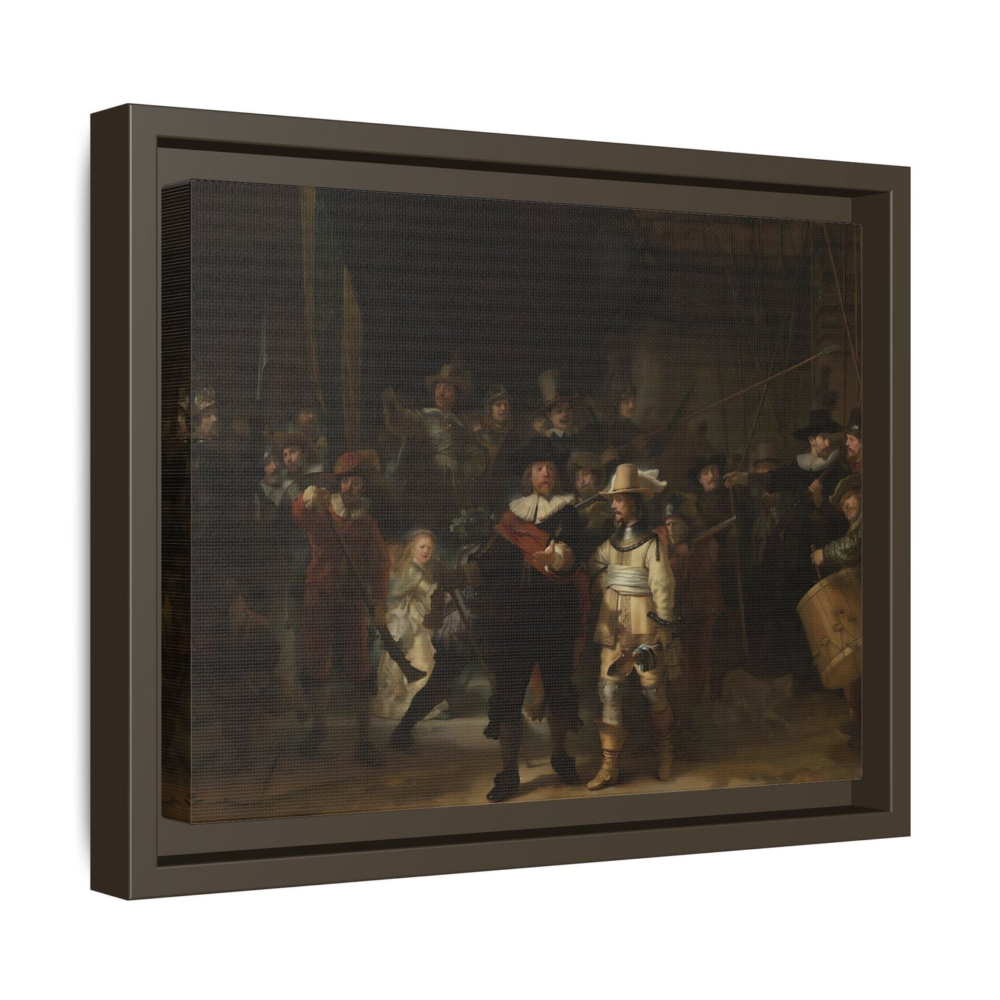 Rembrandt Night Watch Canvas Wall Art Print in Exclusive Frame - YesArtYes