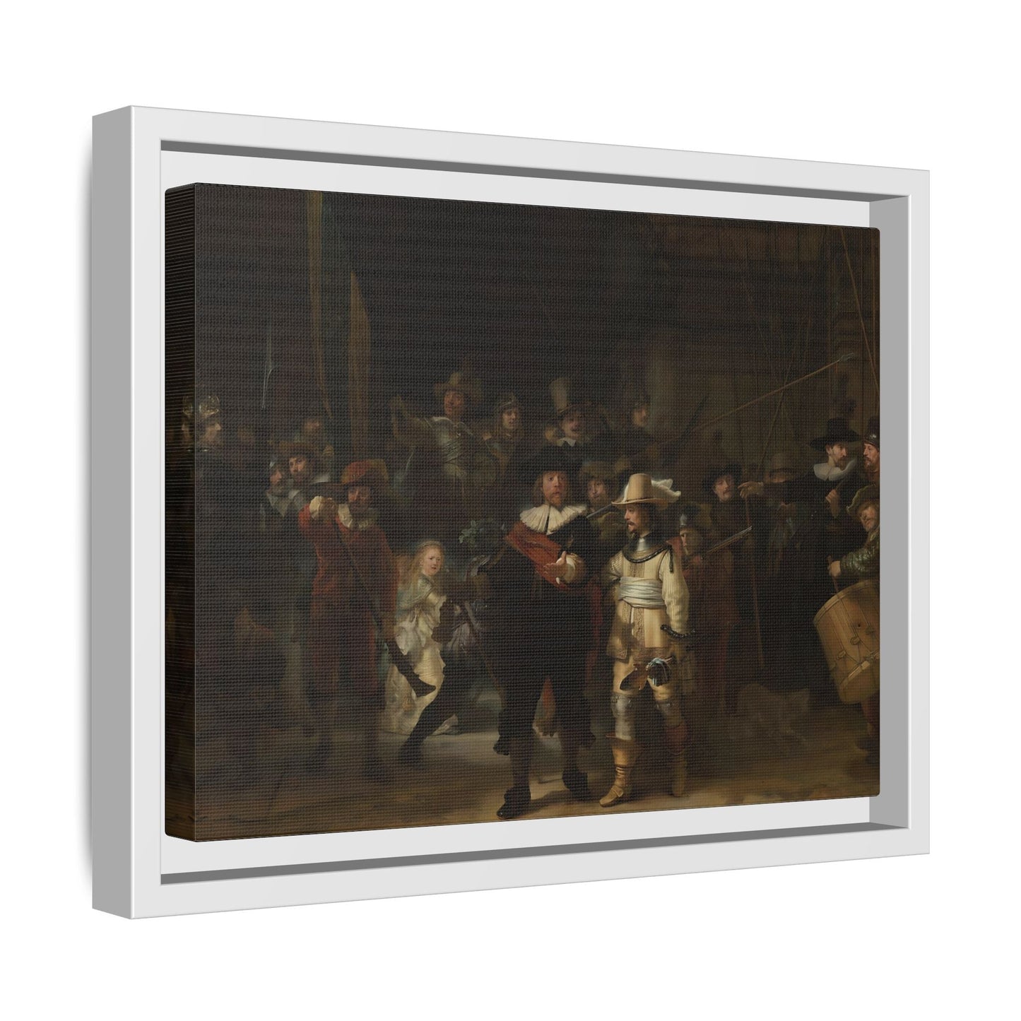 Rembrandt Night Watch Canvas Wall Art Print in Exclusive Frame - YesArtYes