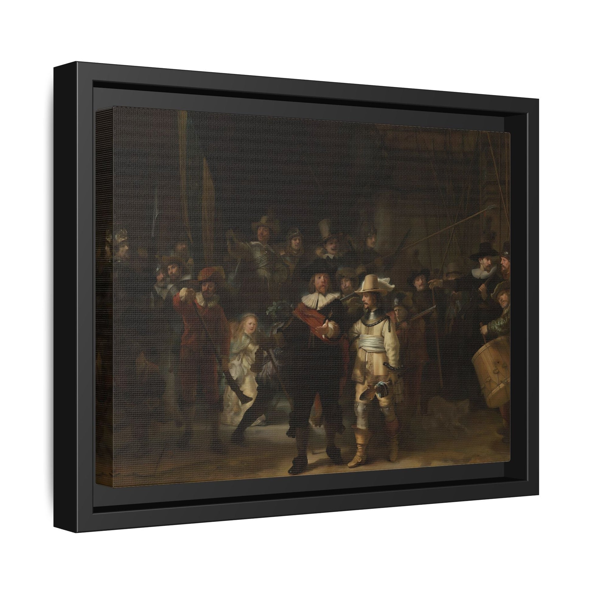 Rembrandt Night Watch Canvas Wall Art Print in Exclusive Frame - YesArtYes