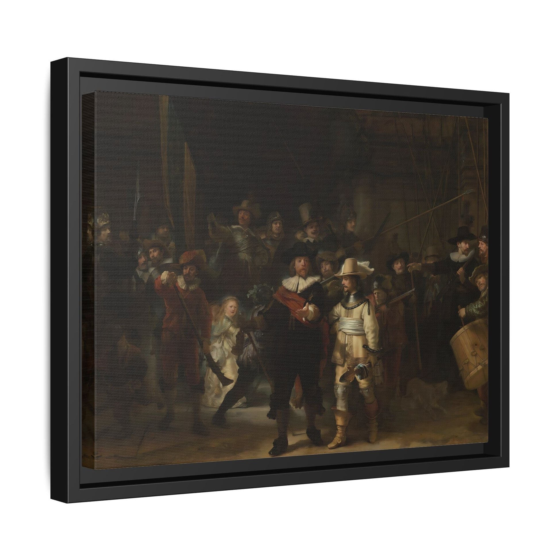 Rembrandt Night Watch Canvas Wall Art Print in Exclusive Frame - YesArtYes