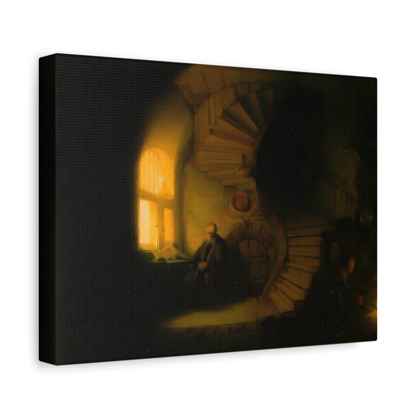 Rembrandt Philosopher in Meditation - Canvas Wall Art Print