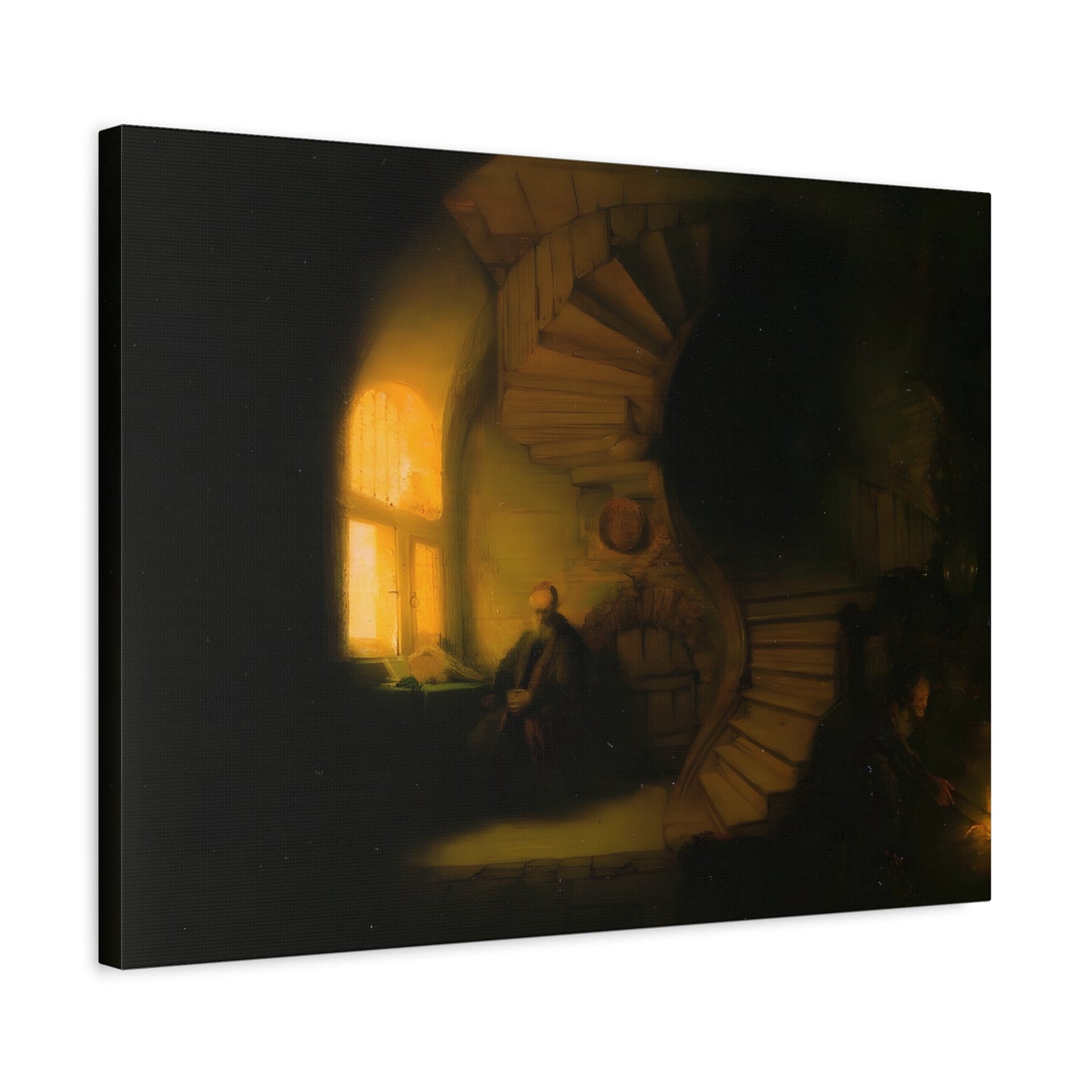 Rembrandt Philosopher in Meditation - Canvas Wall Art Print